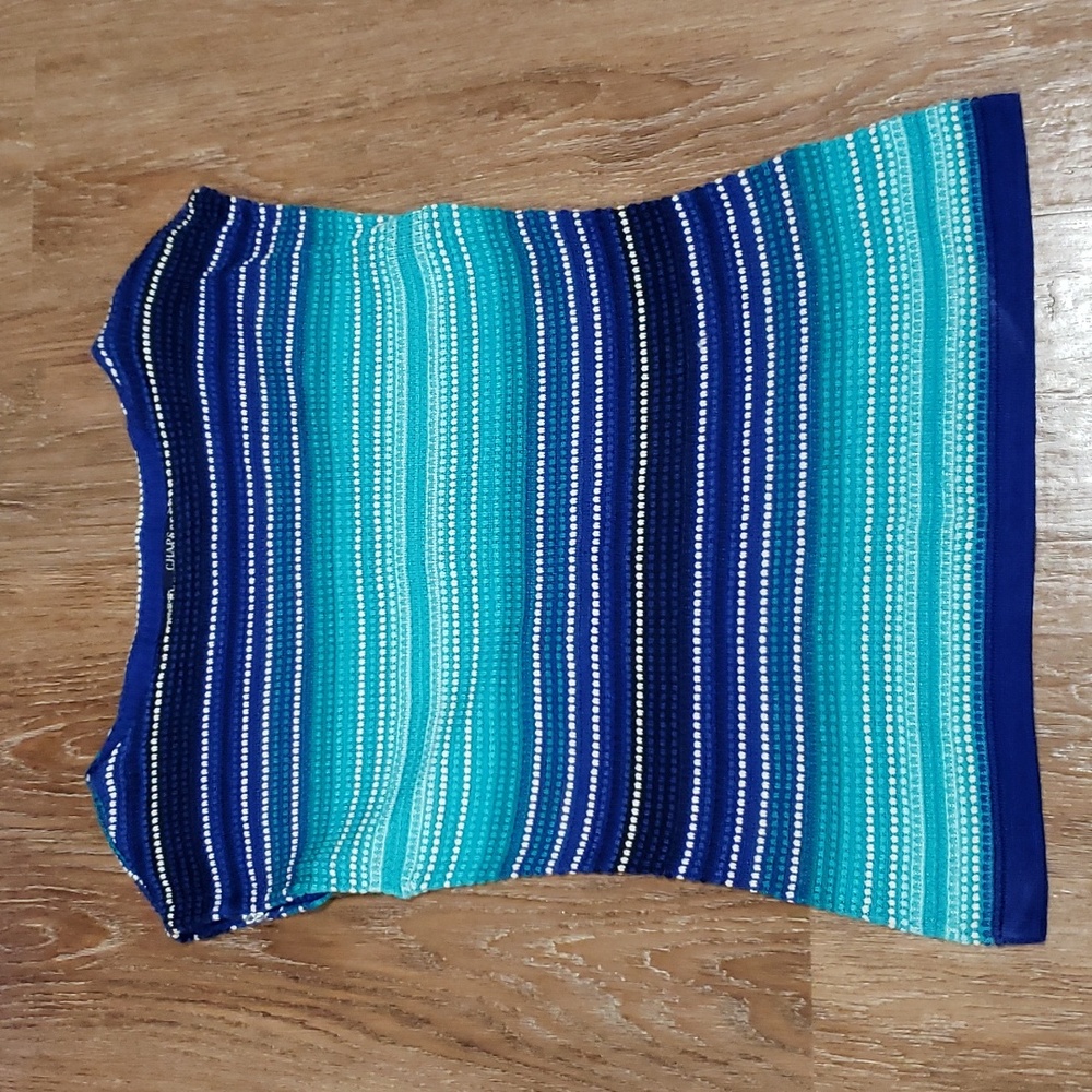 (S) Chaps Ombre Textured Knit Comfy Colorful Ocean Vacation Casual Weekend
